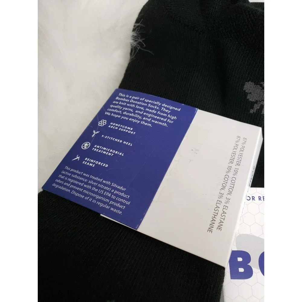 8 PAIR - Bombas Socks Unisex Ankle Size Large (Men's 9-13, Women's 10.5-13)